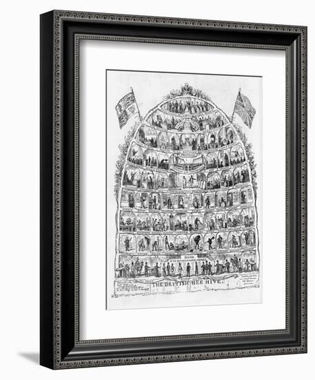 The British Beehive, 1867-George Cruikshank-Framed Giclee Print