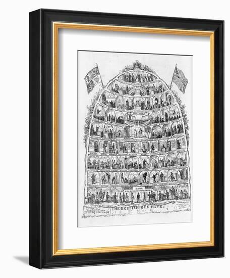 The British Beehive, 1867-George Cruikshank-Framed Giclee Print