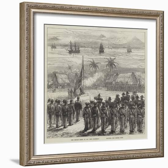 The British Fleet at San Jose, Guatemala, Saluting the British Flag-Charles Robinson-Framed Giclee Print