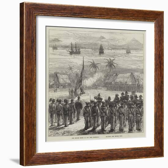 The British Fleet at San Jose, Guatemala, Saluting the British Flag-Charles Robinson-Framed Giclee Print