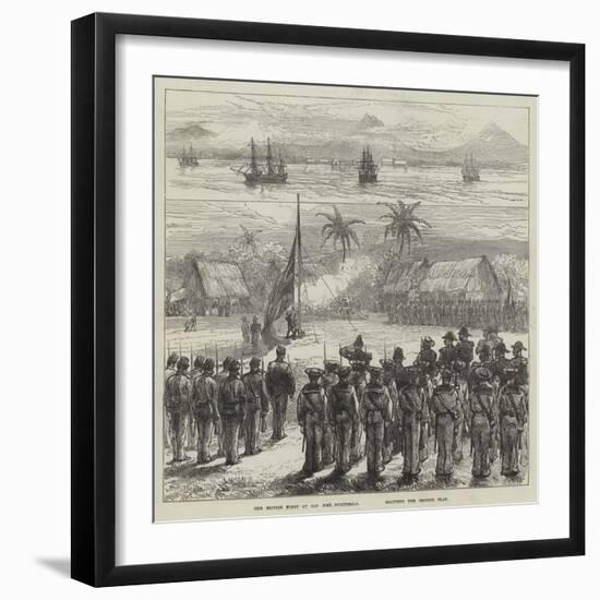 The British Fleet at San Jose, Guatemala, Saluting the British Flag-Charles Robinson-Framed Giclee Print