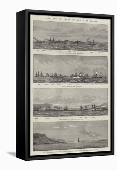 The British Fleet in the Dardanelles-null-Framed Premier Image Canvas