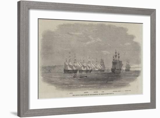 The British Fleet Lying in the Roadstead of Beyrout-null-Framed Giclee Print