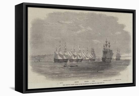 The British Fleet Lying in the Roadstead of Beyrout-null-Framed Premier Image Canvas