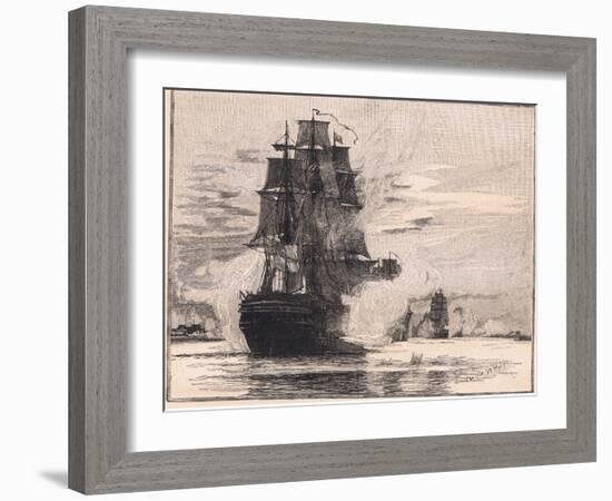 The British Fleet Passing Through the Dardanelles Ad 1807-Charles William Wyllie-Framed Giclee Print