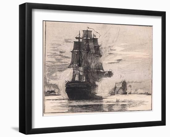 The British Fleet Passing Through the Dardanelles Ad 1807-Charles William Wyllie-Framed Giclee Print