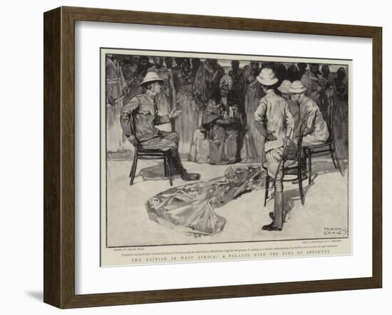 The British in West Africa, a Palaver with the King of Abeokuta-Frank Craig-Framed Giclee Print