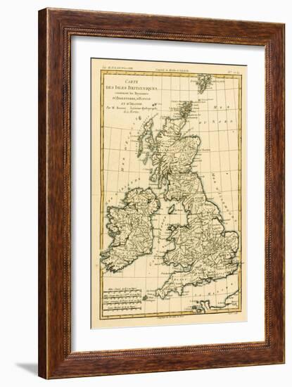 The British Isles, Including the Kingdoms of England, Scotland and Ireland, from 'Atlas De Toutes…-Charles Marie Rigobert Bonne-Framed Giclee Print