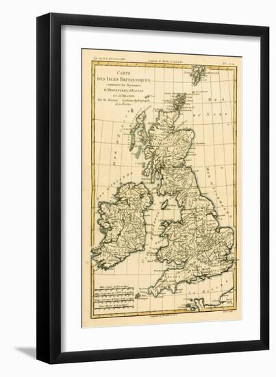 The British Isles, Including the Kingdoms of England, Scotland and Ireland, from 'Atlas De Toutes…-Charles Marie Rigobert Bonne-Framed Giclee Print