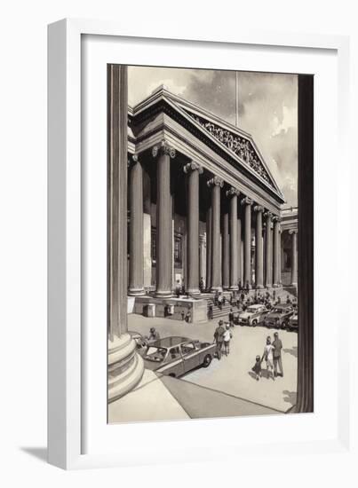 The British Museum in the 1960S-Pat Nicolle-Framed Giclee Print