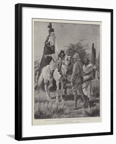 The British Reverse in Somaliland, an Advance Party Interviewing Native Spies in the Bush-Richard Caton Woodville II-Framed Giclee Print