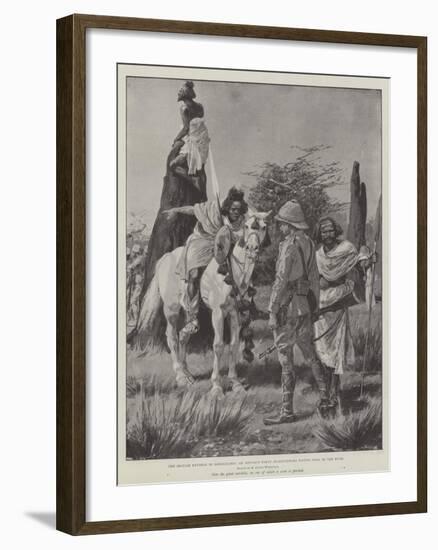The British Reverse in Somaliland, an Advance Party Interviewing Native Spies in the Bush-Richard Caton Woodville II-Framed Giclee Print