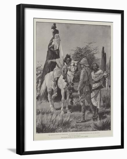 The British Reverse in Somaliland, an Advance Party Interviewing Native Spies in the Bush-Richard Caton Woodville II-Framed Giclee Print