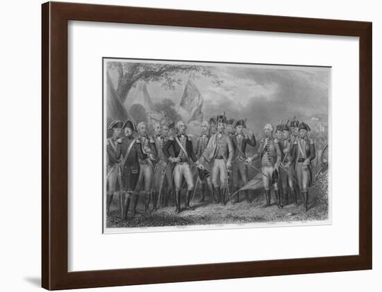 'The British surrendering their arms to Gen: Washington, 1781', 1859-James Stephenson-Framed Giclee Print