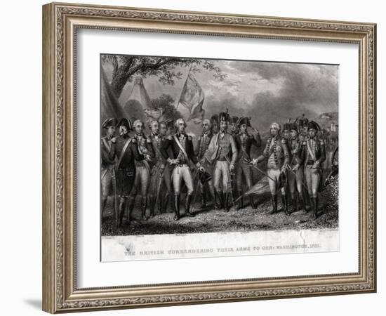 The British Surrendering their Arms to General Washington, 1781-J. Stephenson-Framed Giclee Print