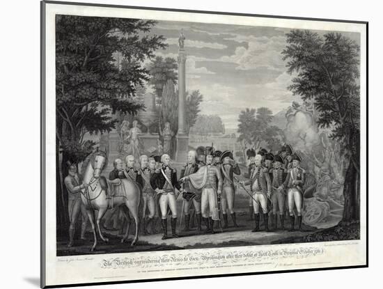The British Surrendering their Arms to General Washington after the Defeat at York Town in Virginia-John Francis Renault-Mounted Giclee Print