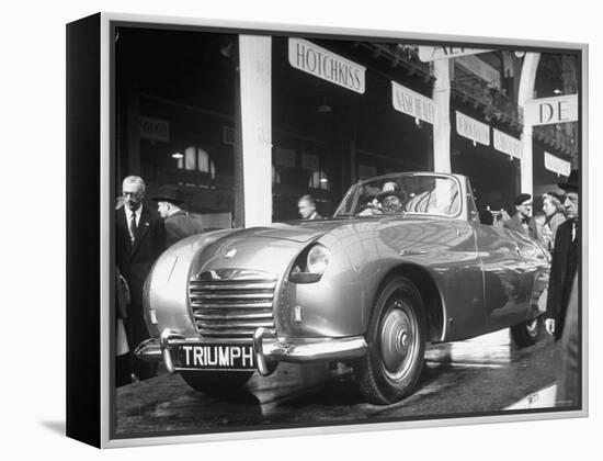 The British Triumph Roadster at the Paris Auto Show-Gordon Parks-Framed Premier Image Canvas