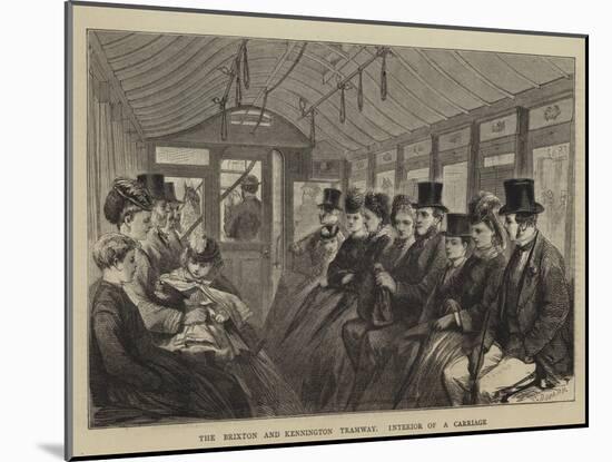 The Brixton and Kennington Tramway, Interior of a Carriage-Godefroy Durand-Mounted Giclee Print