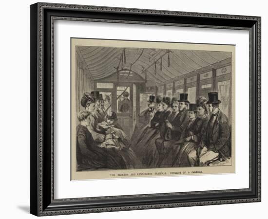 The Brixton and Kennington Tramway, Interior of a Carriage-Godefroy Durand-Framed Giclee Print