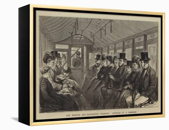 The Brixton and Kennington Tramway, Interior of a Carriage-Godefroy Durand-Framed Premier Image Canvas