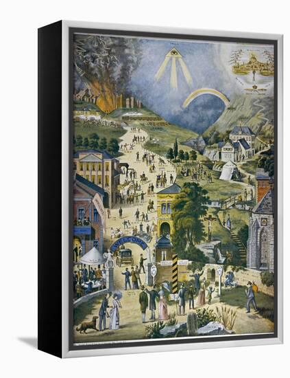 The Broad and Narrow Way, the Narrow Road to Heaven Contrasted with the Broad Way to Hell-null-Framed Premier Image Canvas