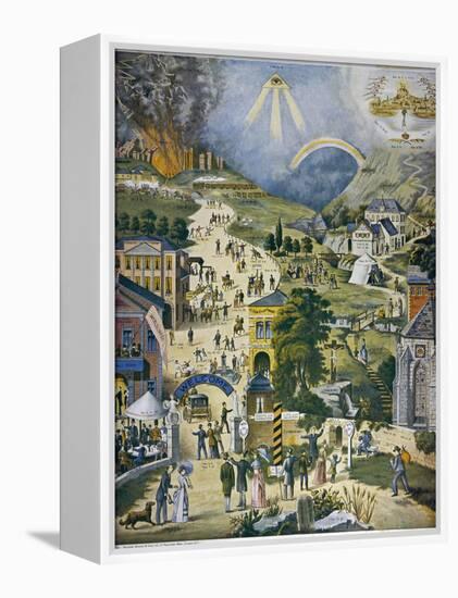 The Broad and Narrow Way, the Narrow Road to Heaven Contrasted with the Broad Way to Hell-null-Framed Premier Image Canvas