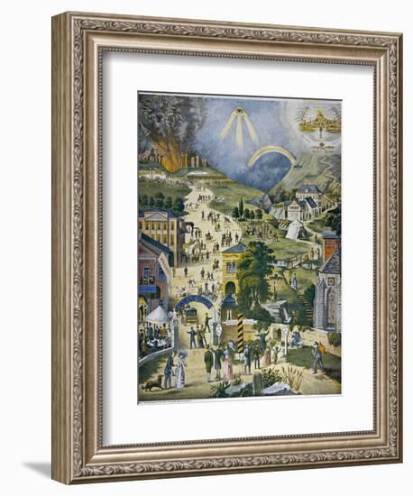 The Broad and Narrow Way, the Narrow Road to Heaven Contrasted with the Broad Way to Hell-null-Framed Photographic Print