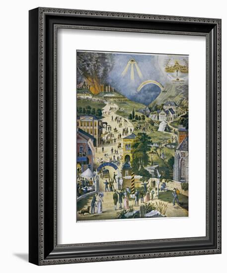 The Broad and Narrow Way, the Narrow Road to Heaven Contrasted with the Broad Way to Hell-null-Framed Photographic Print