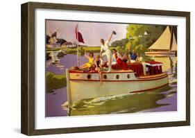 The Broads, LNER/LMS Poster, 1937-Arthur C Michael-Framed Giclee Print