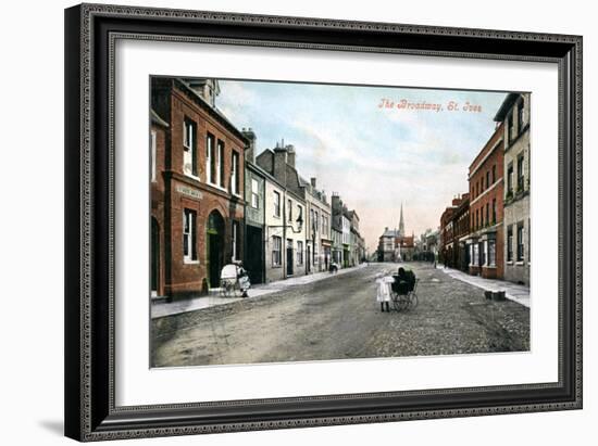 The Broadway, St Ives, Cornwall, Early 20th Century-Valentine & Sons-Framed Giclee Print