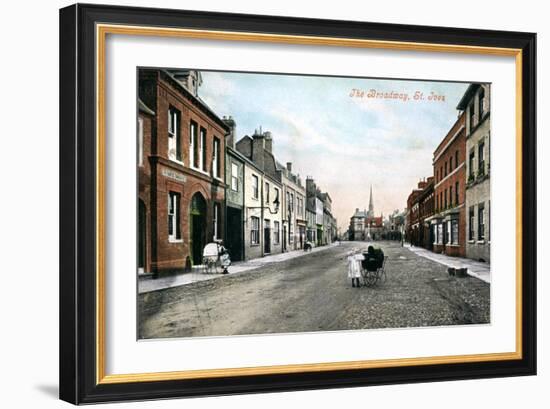 The Broadway, St Ives, Cornwall, Early 20th Century-Valentine & Sons-Framed Giclee Print