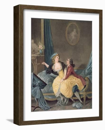 'The Broken Fan', end eighteenth century-Jean-Baptiste Huet-Framed Giclee Print