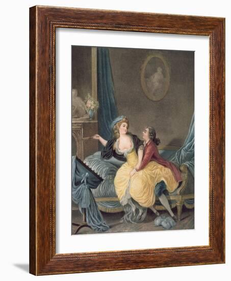 'The Broken Fan', end eighteenth century-Jean-Baptiste Huet-Framed Giclee Print