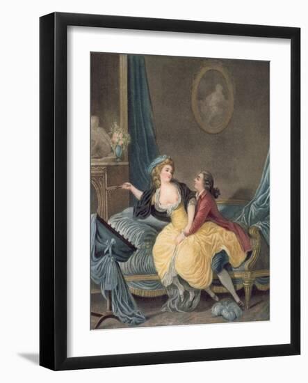 'The Broken Fan', end eighteenth century-Jean-Baptiste Huet-Framed Giclee Print