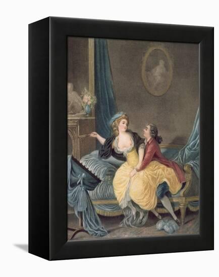 'The Broken Fan', end eighteenth century-Jean-Baptiste Huet-Framed Premier Image Canvas