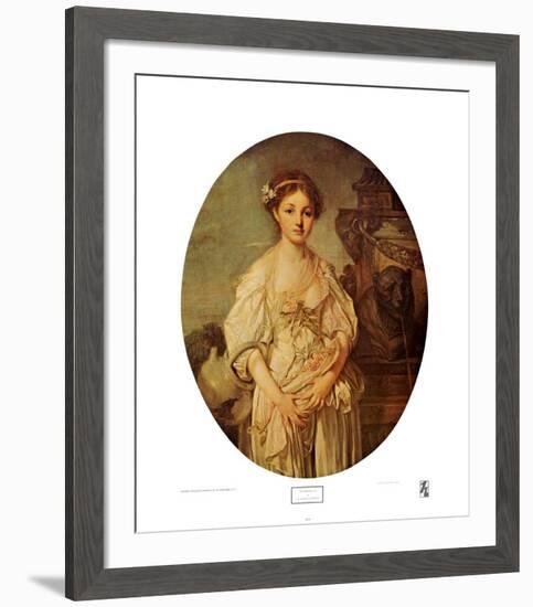 The Broken Jug-Jean-Baptiste Greuze-Framed Art Print