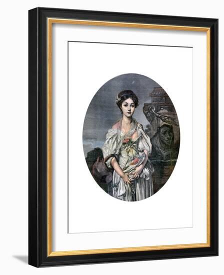 The Broken Pitcher, 1892-Jean-Baptiste Greuze-Framed Premium Giclee Print