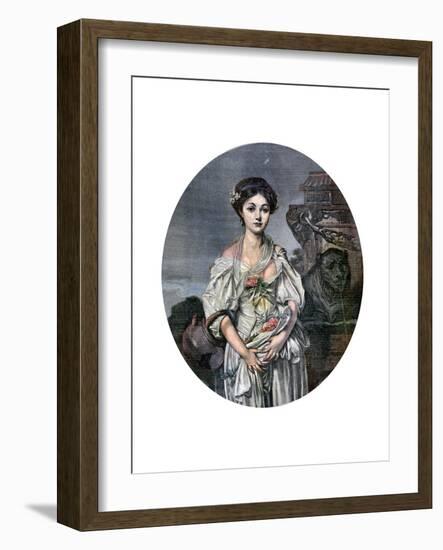 The Broken Pitcher, 1892-Jean-Baptiste Greuze-Framed Giclee Print