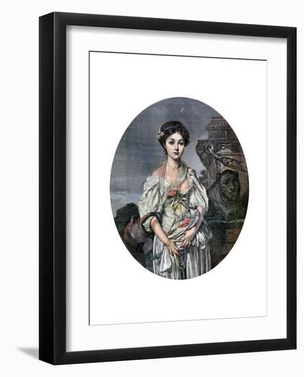 The Broken Pitcher, 1892-Jean-Baptiste Greuze-Framed Giclee Print