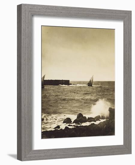 The Broken Wave; La Vague Brise-Mer, Mediterranee-Gustave Le Gray-Framed Giclee Print