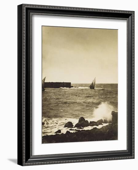 The Broken Wave; La Vague Brise-Mer, Mediterranee-Gustave Le Gray-Framed Giclee Print