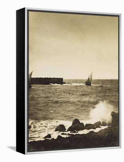 The Broken Wave; La Vague Brise-Mer, Mediterranee-Gustave Le Gray-Framed Premier Image Canvas