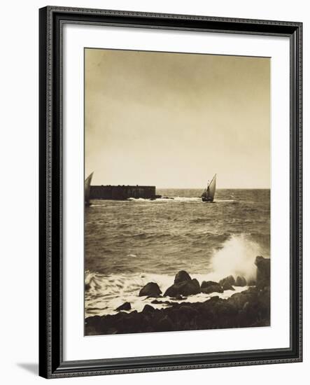 The Broken Wave; La Vague Brise-Mer, Mediterranee-Gustave Le Gray-Framed Giclee Print