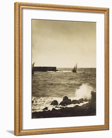 The Broken Wave; La Vague Brise-Mer, Mediterranee-Gustave Le Gray-Framed Giclee Print