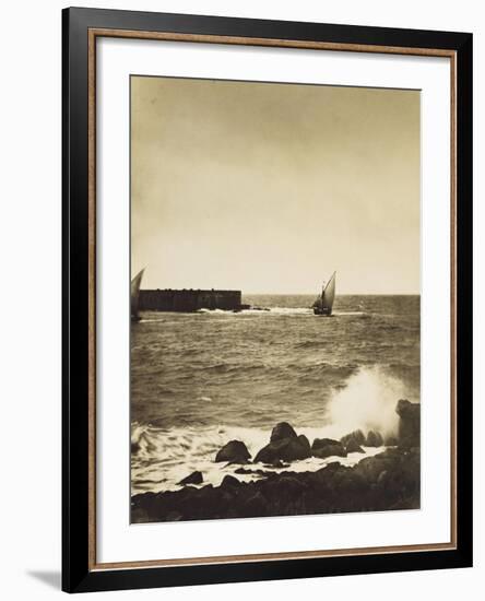 The Broken Wave; La Vague Brise-Mer, Mediterranee-Gustave Le Gray-Framed Giclee Print