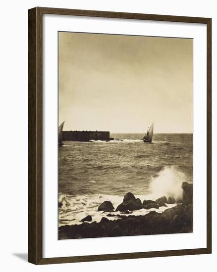 The Broken Wave; La Vague Brise-Mer, Mediterranee-Gustave Le Gray-Framed Giclee Print