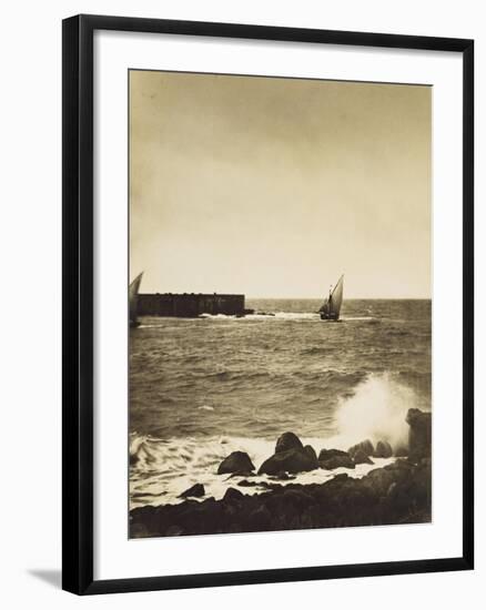 The Broken Wave; La Vague Brise-Mer, Mediterranee-Gustave Le Gray-Framed Giclee Print