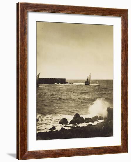 The Broken Wave; La Vague Brise-Mer, Mediterranee-Gustave Le Gray-Framed Giclee Print