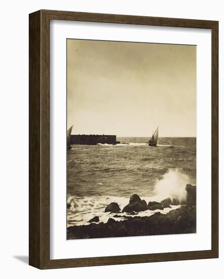 The Broken Wave; La Vague Brise-Mer, Mediterranee-Gustave Le Gray-Framed Giclee Print