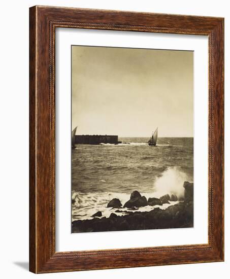 The Broken Wave; La Vague Brise-Mer, Mediterranee-Gustave Le Gray-Framed Giclee Print